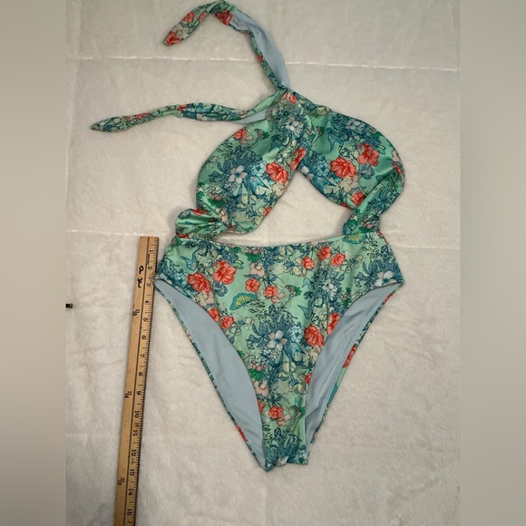 Victoria Secret Floral Halter One-Piece Swimsuit - Picture 7 of 8